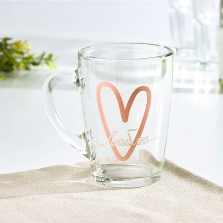 Glass mug "Kapuchino. I love ", 300 ml