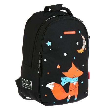 School backpack Bruno VisConti, 42 x 31 x 14 cm, ergonomic back, "magic fox"-2