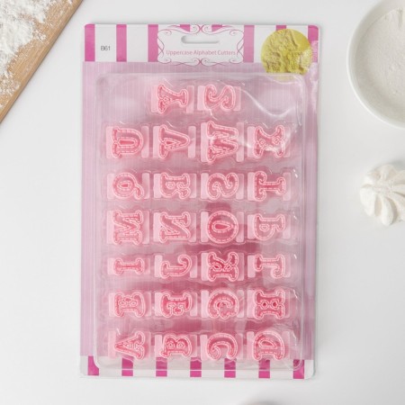 A set of seals for marzipan and test "English alphabet", 26 pcs, 29 × 19 × 2.5 cm-5
