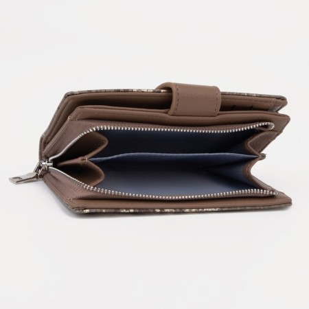 Women's wallet on a magnet, khaki color-3