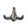 Furniture hook CAPPIO CLOWN, two -rod, zinc, color graphite