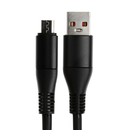 MicroUSB cable - USB, 2.4 A, TPE braid, thickened, 1 meter, black-1