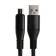 MicroUSB cable - USB, 2.4 A, TPE braid, thickened, 1 meter, black