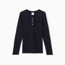 Longslit for the girl, dark blue color, height 134