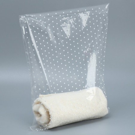 BOPP package with adhesive valve, gift packaging, “polka dots” 33 x 40/4 cm