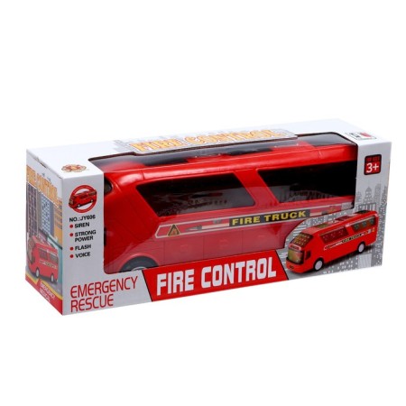 Bus "City", light and sound, works from batteries, red color-3