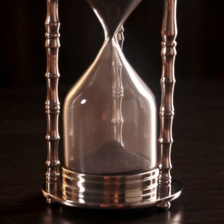 Sanding clock "May" Brass, aluminum (4 min 30 sec) 7.5x7.5x17 cm-1