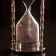Sanding clock "May" Brass, aluminum (4 min 30 sec) 7.5x7.5x17 cm