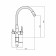 Fashun A54029-7 kitchen mixer, one-sided, with output for drinking water, black