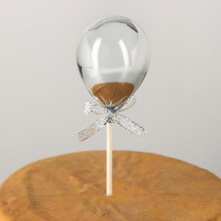 Topper for the Cake "Shar", 19 × 5 cm, silver color-1