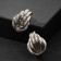 Earrings Metal "Geometry" depth, color silver