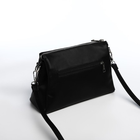 Bag Cross-Bodi with a zipper, black color-1