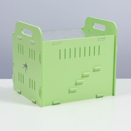 Rodent cage, acrylic, green, 29 x 23.5 x 26 cm-2