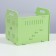 Rodent cage, acrylic, green, 29 x 23.5 x 26 cm
