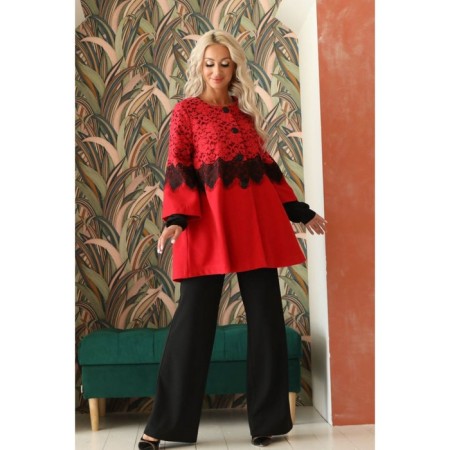 Female coat, size 44, red color