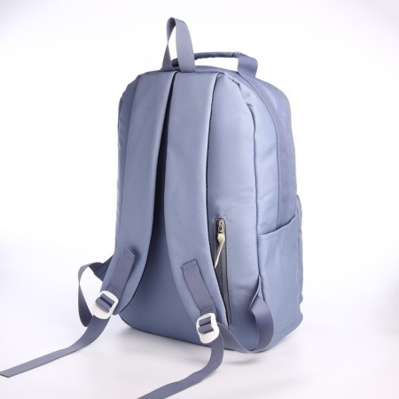 Young backpack from textiles on lightning, 5 pockets, blue color-3