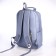 Young backpack from textiles on lightning, 5 pockets, blue color
