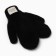 Women's mittens MIST with rabbit wool, rr 22 cm, col. black