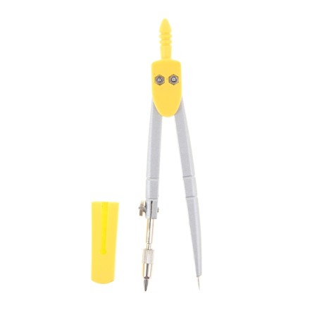 Metallic compass, Erich Krause S-Cool, 120 mm, maximum radius 18 cm, plastic cover with a ruler, euro suspension, mix-1