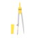 Metallic compass, Erich Krause S-Cool, 120 mm, maximum radius 18 cm, plastic cover with a ruler, euro suspension, mix