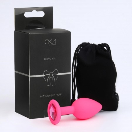 Anal traffic jams, soft silicone, pink crystal, d = 28 mm, pink-4