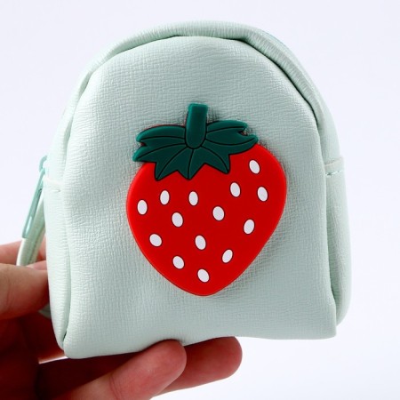 Bag for the doll "strawberries", green color-4
