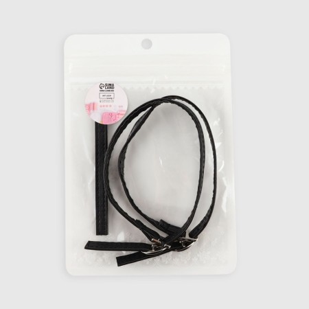 Shoe strap, artificial leather, 30 cm, 8 mm, 2 pcs, black color-6