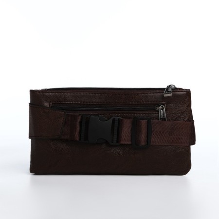 Board belt on a zipper, 3 outer pockets, brown color-4