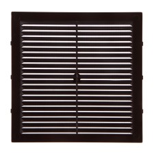 Ventilation grate Zein Lux l194kr, 194 x 194 mm, with a grid, ineffective, brown
