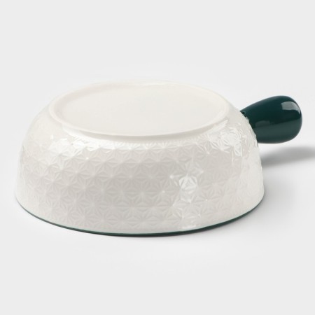Coconut Coramic "Flowers", 550 ml, white color-2