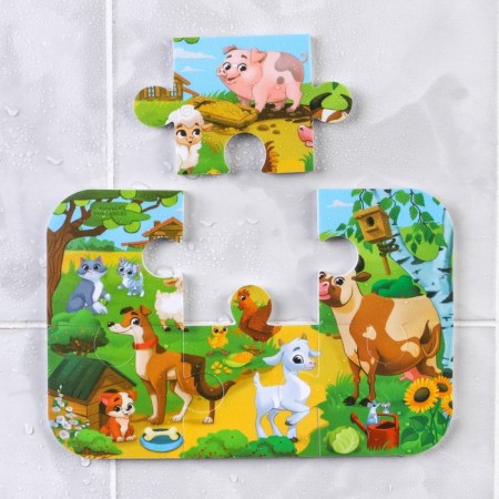 Soft puzzle for babies "on a farm", 6 parts, crumb I-6