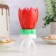 Candle for the cake musical "Tulip", spinning, red, 14.5 × 6 cm