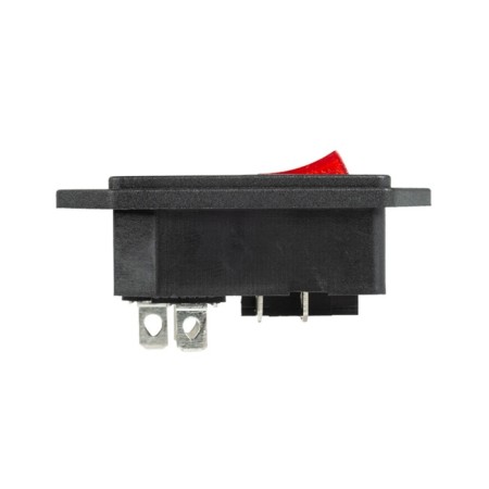 Key switch 250 V 6 A (4C) On -OFF red with backlight and plug C14 3pin Rexant-3