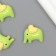 Decor for creativity plastic "Green Elephant" 2.4x2.4x1.5 cm