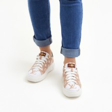 Women's sneakers, beige color, size 38