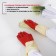 Commercial domestic gloves, latex, size XL, 53 g, red color