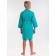 Waffel children's robe "Kimono", size 38, emerald color