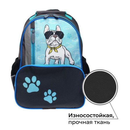 School backpack, 37 x 26 x 13 cm, ergonomic back, Calligrata ORT "BULDOG"-2