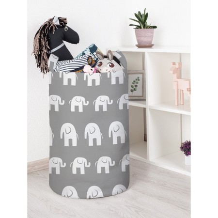 Basket for toys "Walk of elephants, size 40x60 cm