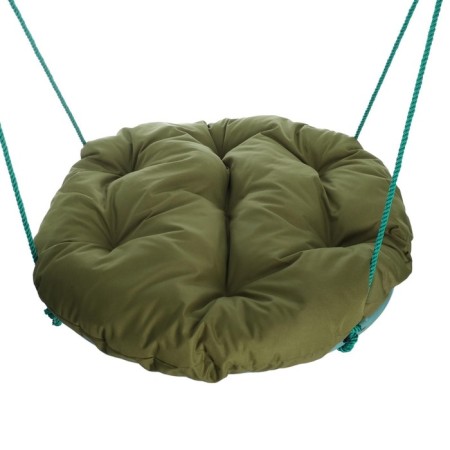 Swing "Nest" with a pillow D 90 cm, max load 80 kg, green pillow-5