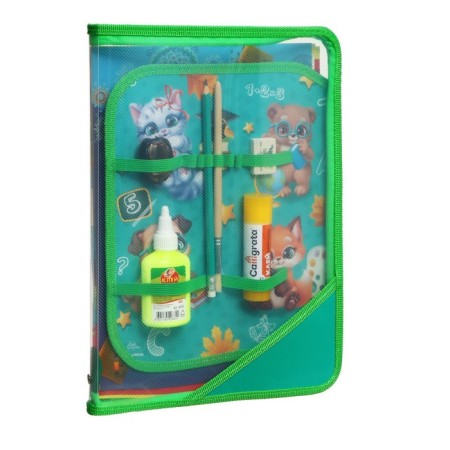 Labor folder A4, 325 x 230 x 25 mm, lightning around, folding bar, plastic, PTR-1 "animals", with a full of 10 items-2
