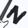 Guitar belt, black, length 60-110 cm, width 5 cm