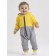 Combineson children's insulated tops "Capitane", height 68 cm, color gray/yellow
