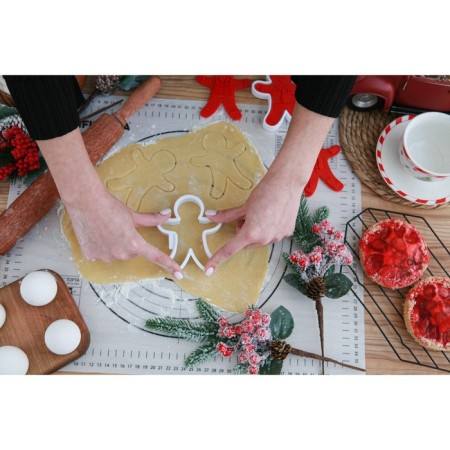 Form for cookies with 3 seals of bilateral and press “Gingerbread man”, 13 × 11 × 3.5 cm, color mix-10