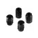 Torso valve cap, black, set 4 pcs