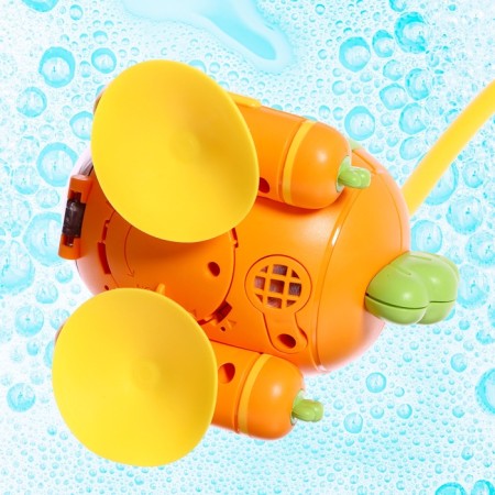 Children's shower for the bath "Submarine", with a brush for washing the head, works from batteries-7