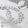 Bracelet "Brill" beads, rainbow color in silver, 16 cm