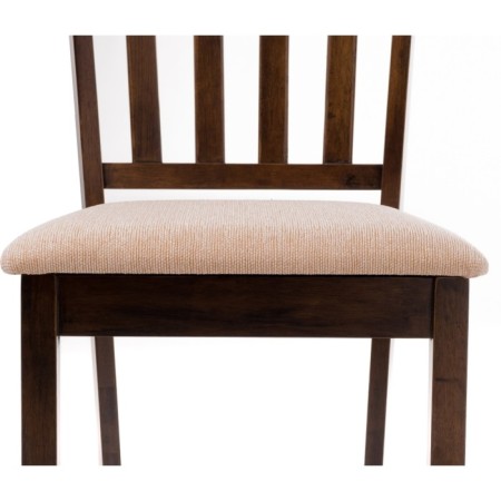 Wooden stool Midea array of gvee/fabric, nut/beige 43x48x94 cm-3