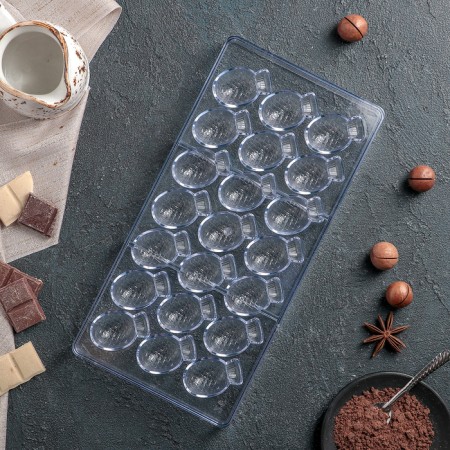 Form for chocolate and sweets 28 × 14 cm "Pineapple", 21 cells-1