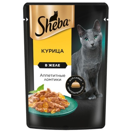 SHEBA wet food for cats, chicken in jelly, spider, 75
